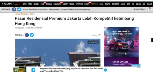 Pasar Residensial Premium Jakarta Lebih Kompetitif Ketimbang Hong Kong | KF Map – Digital Map for Property and Infrastructure in Indonesia